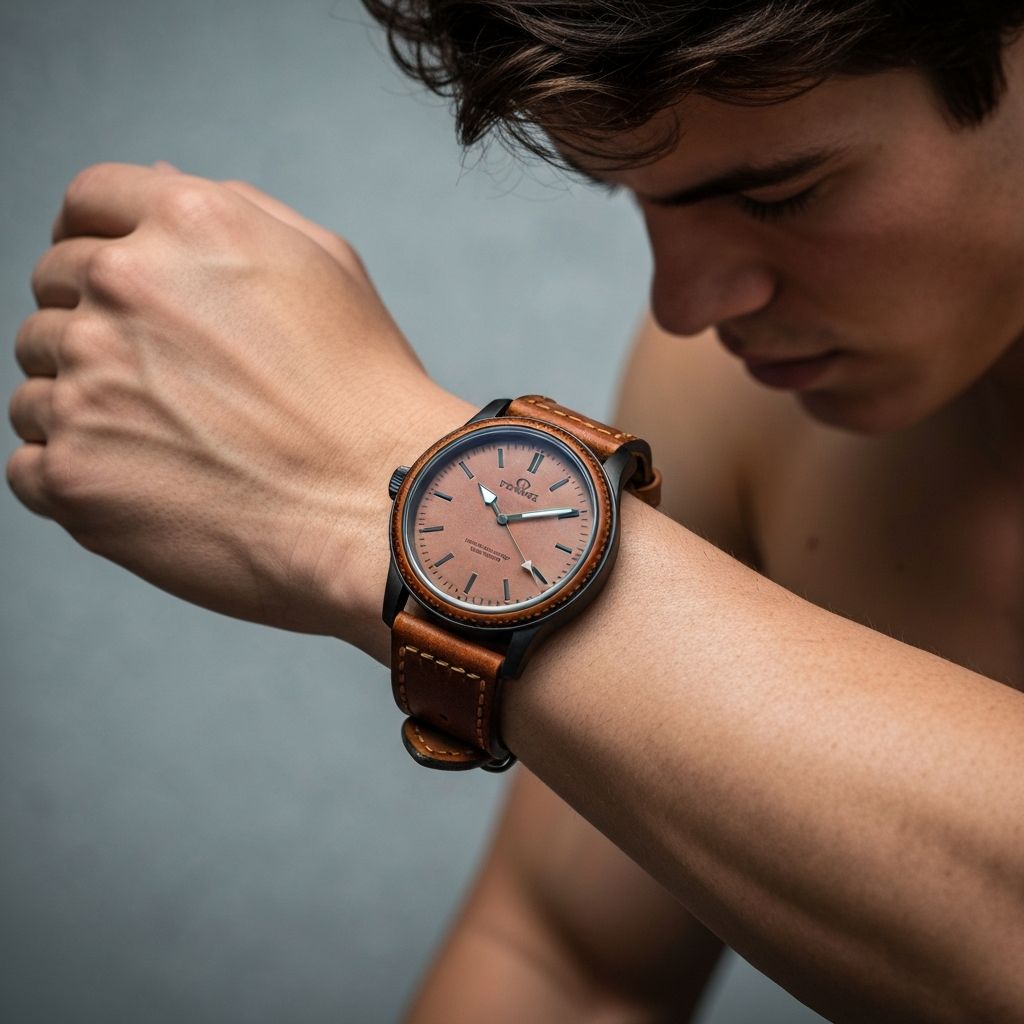 Minimalist Leather Watch view 3